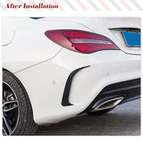 Carbon Fiber Car Rear Bumper Canards Splitter Spoilers for Mercedes-Benz W117 C117 CLA250 260 CLA45 AMG 2014-2019