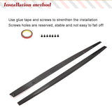 Carbon Fiber Car Side Skirts Extension Body Apron Lip For BMW 3 Series F80 M3 Sedan 2014 - 2019 Extension Lip Valance Air Panel