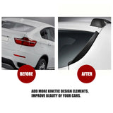 Rear Window Side Spoiler Wing Trunk Trim Sticker for BMW E71 X6 2008 - 2013 PU Unpainted Black
