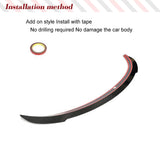 Dry Carbon Fiber Spoiler for Tesla Model Y 2019-2023 Rear Trunk Spoiler Rear Trunk Lid Wing Lip Spoiler Aftermarket Car Parts