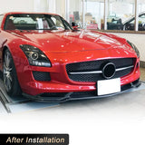 Carbon Fiber Car Front Bumper Lip Spoiler for Mercedes-Benz SLS Class SLS63 AMG C197 2010-2013 Front Lip Chin Apron Body Kit