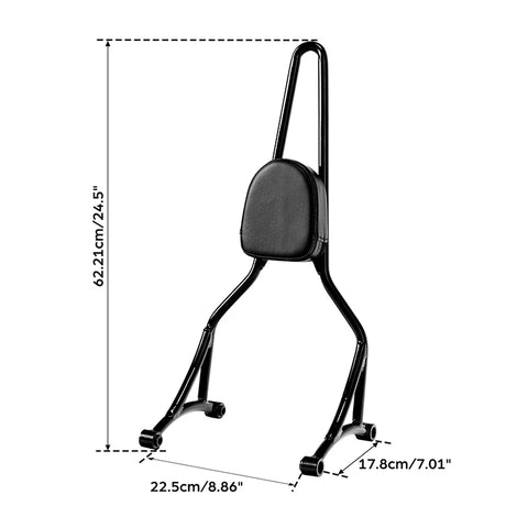 Detachable Tall Sissy Bar Fit For Harley Softail Street Bob FXBB 2018-2024 2023 Motorcycle