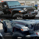 4PCS For Jeep Wrangler JL 2018-2023 Front Rear Car Wheel Fender Flares Arch Flaps Mudguard Splash Extensions Strips Trim