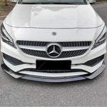 C117 W117 Front Bumper Lip Diffuser BodyKits Spoiler Splitter Tuning For Mercedes Benz CLA Class CLA180 200 220 260 2016-2019