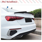 Carbon Fiber Trunk Spoiler for Audi A3 S3 RS3 2021-2024 Sedan Car Rear Trunk Lip Spoiler HighKick Rear Wing Spoiler Body Kits