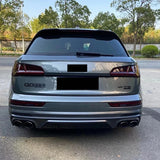 Factory Q5 B9 ABS Glossy Black Diffuser Rear Bumper Diffuser Splitter Lip Body Kit With Exhaust Pipe For Audi Q5 2019 2020 2021