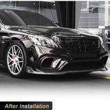 Car Front Bumper Lip Spiler for Benz S Class W222 S63 AMG 2018UP Front Lip Chin Protector Spoiler Splitters Guards Carbon Fiber