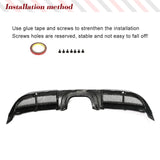 Carbon Fiber Car Rear Diffuser for Porsche 718 Boxster Cayman 2016-2019 2-Door Car Rear Bumper Cover Lower Lip Spoiler