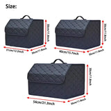 1Pc Car PU Leather Trunk Storage Box Portable Foldable Storage Car Multiuse Storage organization Car Trunk Bag Auto Storag Box -