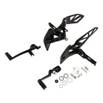 Motorcycle Front Driver Foot Pegs Footrest Bracket Fit For Suzuki GSXR1000 2017-24 21 Black