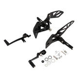 Motorcycle Front Driver Foot Pegs Footrest Bracket Fit For Suzuki GSXR1000 2017-24 21 Black