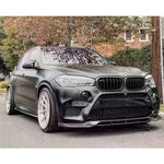 V Style Carbon Fiber Front Bumper Chin Lip Splitter for BMW F85 F86 X5M X6M 2014-2019