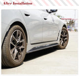 Car Side Skirts Body Kits For BMW 4 Series G26 M Sport Sedan 2021-2023 Carbon Fiber Side Door Bumper Skirts Apron Extention Lip
