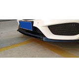 PP Glossy Black Front Bumper Lip Splitters For Mercedes-Benz C Class W205 Sport C43 AMG 2015 - 2018 Front Bumper Lip Splitters
