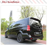 Dry Carbon Car Rear Middle Spoiler Wing For Mercedes-Benz V Class W447 V250 V220 2018 2019 Rear Trunk Boot Lip Window Spoiler