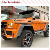 Real Carbon Fiber Car Front Roof Spoiler Boot Lip Wing Spoiler For Mercedes-Benz W463 G500 G550 G63 2013-2017  With LED Light