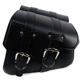 2 Pieces Universal PU Leather Motorcycle Saddle bags Cruiser Side Storage Tool Pouches for Harley Sportster XL1200 XL883