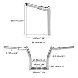 10" 12" 14" Rise 1.25" Ape Hanger Handlebar Fit For Harley Softail Dyna Road King Sportster XL883 1200
