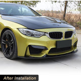 Car Front Bumper Lip Spoiler for BMW F80 M3 F82 F83 M4 Coupe Sedan 2D 4D 2014-2017 Front Lip Chin Apron Body Kit Carbon Fiber