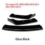 Front Lip Spoiler Apron For Jaguar XF 2008-2014 ABS Gloss Black Head Bumper Chin Shovel Guard Car Styling Carbon