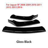 Front Lip Spoiler Apron For Jaguar XF 2008-2014 ABS Gloss Black Head Bumper Chin Shovel Guard Car Styling Carbon