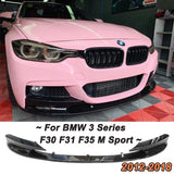 2Pcs Car Front Lip Chin Bumper Body Kits Aprons For BMW 3 Series F30 F31 F35 M Sport 2012-2018 Front Bumper Spoiler Lip Splitter