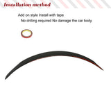 Matte Carbon Fiber Car Rear Trunk Boot Lip Wing Racing Spoiler for Tesla Model 3 2023 Car Rear Trunk Spoiler Wing Lip