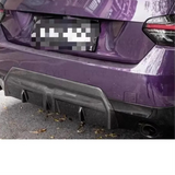 Rear Lip Diffuser For BMW 2 Series M240 G42 2021+ Carbon Fiber Bumper Lips Diffusers Shark Fin Type Car Styling upgraded body kit