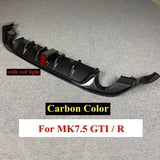 For Volkswagen Golf 7.5 GTI MK7.5 GTI TCR Car Rear Bumper Diffuser Rear Side Splitter Spoiler Lip for MK7.5 Golf 7.5 Standard