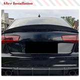 Carbon Fiber Car Rear Trunk Spoiler for Audi A6 C7 S6 A6 Sline 2012-2018 Sedan 4-Door Car Rear Spoiler Wing  High Kick Wing Lip