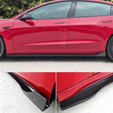 Carbon Fiber Car Bumper Extension Lip Side Skirt for Tesla Model 3 Sedan 4 Door 2017-2022 Side Skirts Door Bumper Lip Protector