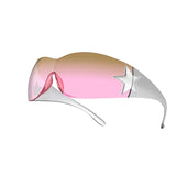 Designer Wraparound Sunglasses: Unisex Punk Style