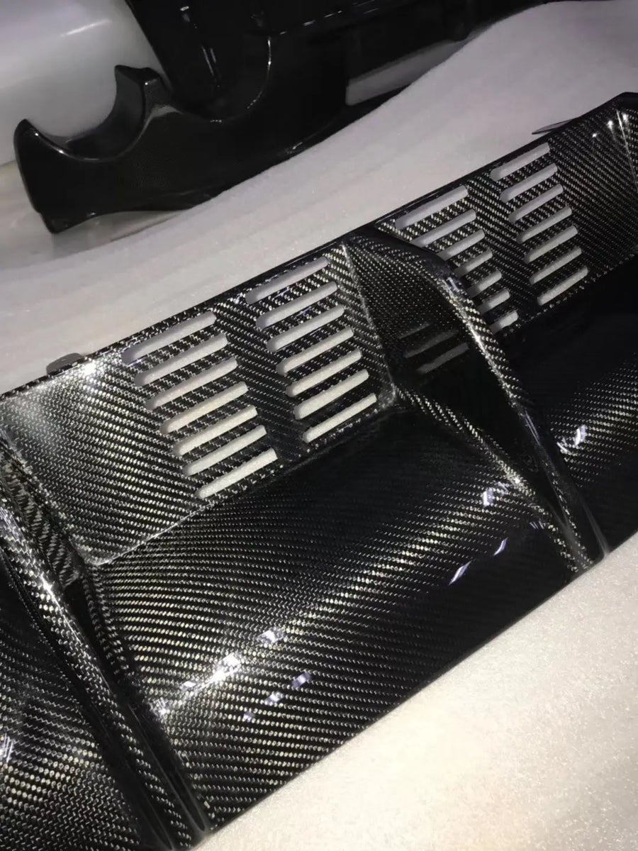 Carbon Fiber Rear Diffuser Fit For Benz W209 CLK 63 AMG Black Series ...