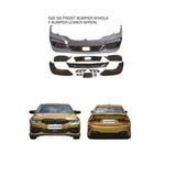 Front bumper and front spoiler gloss black for BMW 3 Series G20 GS380 320i 325i 2020-2021