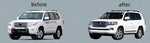 For 2008-2012 change to 2016 toyota land cruiser LC200 body kit