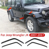 Front Rear Mudguard Fender Flares Extensions For Jeep Wrangler JK 2007-2017 J401 Car Splash Protector Protective Guard Mudflaps