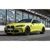 Car Front Bumper Lip Spoiler for BMW 3 4 Series G80 G82 G83 M3 M4 2021 + ABS Gloss Black Front Chin Splitter BodyKit Accessories