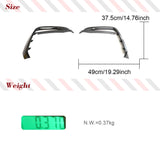 Carbon Fiber Car Front Bumper Canards Fog Light Frame Cover Trim For Audi RSQ8 2020-2023 Racing Front Splitters Fin Air Vent