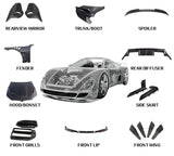 High Quality Real Carbon Fiber Front Bumper And Side Fender Body Kit For Audi A3 S3 Cars