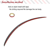 Prepreg Dry Carbon Racing Spoiler Wing for Tesla Model S 2012-2023 Car Rear Spoiler Trunk Spoiler Lid Tail Wing Lip Trim Kits