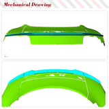 3PCS Car-styling Carbon Fiber Rear Trunk Spoiler Lip Wing Car Sticker for Audi R8 Gen1 Coupe V8 V10 2008 - 2015 Duckbill Lip FRP