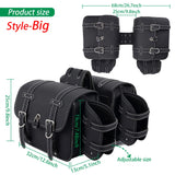 Motorcycle Saddlebags - Large Capacity Waterproof Side Bags for Harley Sportster XL 883, Honda, Yamaha, Suzuki Durable Black