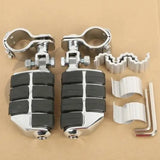 Motorcycle Chrome Dually Highway FootPegs Footrest For Harley 25mm 30mm 35mm Honda GoldWing GL1500 GL1100 GL1200 YAMAHA XV250