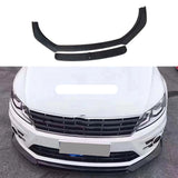 Front Bumper Lip Spoiler Carbon Fiber For VW Passat CC 2013-2017 Car Front Bumper Guard Black Standard 2 PCS