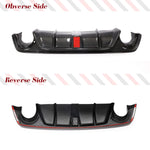 Carbon Fiber Rear Diffuser for Infiniti Q50 Base Sport Sedan 2018-2023 Lower Bumper Lip Spoiler With Red LED Brake Light Spoiler