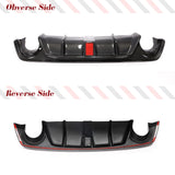 Carbon Fiber Rear Diffuser for Infiniti Q50 Base Sport Sedan 2018-2023 Lower Bumper Lip Spoiler With Red LED Brake Light Spoiler