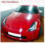 Dry Carbon Front Headlight Eyebrows for NISSAN 350Z 2003-2006 Carbon Car Head Lamps Eyelid Cover