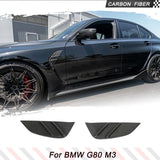 For BMW 3 Series G80 M3 2021 2022 Car Air Intake Replacement Style Dry Carbon Car Front Side Fender Air Vent Covers Trim