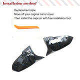 Real Carbon Fiber Car Mirror Cover Caps for BMW F20 F22 F23 F30 F31 F32 F33 F36 F87 M2 X1 E84 Replacement Rearview Mirrors