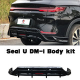 For BYD Seal U Dm-i Song Plus Body kit front chin diffuser spoiler bright black modification accessory